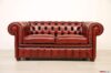 Vintage rot antike Chester 2-Sitzer Sofa