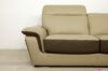 Hell- und dunkelbrauner Sofasitz aus Leder