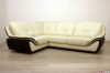 Modernes Eckledersofa in zwei Farben