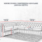 Chesterfield Ecksofa Skizze und Abmessungen