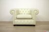 Weißer Chesterfield-Sessel