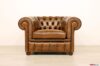 Brauner Chesterfield-Capitonné-Sessel