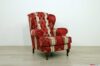 Sessel aus gestreiftem Stoff Bergere