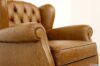 Armlehne sessel bergere braun vintage leder