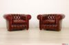 Rote Chesterfield-Sessel mit Knopflöchern