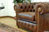 Chester Vintage-Sessel aus braunem Leder