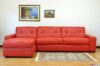 Modernes Ledersofa mit Halbinsel