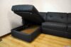 Peninsula Lagerung Ecksofa Bett schwarz
