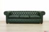 Englisches grünes Chesterfield-Sofa