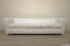 4-sitziges weißes Chesterfield-Sofa