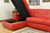 Rote Leder-Chaise-Longue