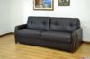 3-Sitzer Schlafsofa mit Armlehne aus Holz und Leder