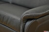 Schwarzes Ledersofa mit weißen Kontrastnähten