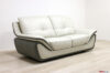 Modernes 2-Sitzer-Sofa aus dickem grauem Leder