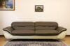 Modernes 3-Sitzer Maxisofa 240 cm braun und creme