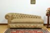 Vintage Leder Chesterfield dormeuse