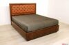 Braunes Leder-Doppelbett
