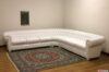 Weißes Leder Chesterfield Ecksofa