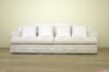 Klassisches Sofa aus weißem Baumwollstoff nach Maß