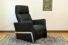 Manueller Relax-Sessel aus schwarzem und verchromtem Stahl