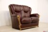 Klassisches zweisitziges Ledersofa mit Gestell
