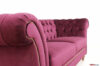 Sofa-Armlehne aus Samt mit Nieten im Chester-Stil
