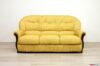 Klassisches 3-Sitzer-Sofa aus senfgelbem Leder
