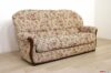 Klassisches Sofa aus geblümtem Stoff und Sichtholz