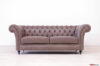 Winchester Sofa aus hochwertigem taubengrauem Anilinleder