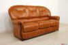 Klassisches 3-Sitzer-Sofa aus Leder und Holz