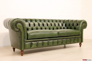Vintage Rome Chesterfield Ledersofa