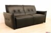 Modernes Schlafsofa aus schwarzem Leder