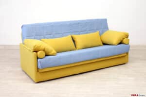 Clic-Clac Schlafsofa mit Lattenrost und gemustertem Stoff
