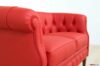 Klassisches rotes Ledersofa Armlehne