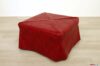 Rotes Kunstleder-Pouf-Bett