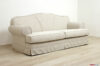 Klassisches Sofa in grauem Stoff mit abnehmbarem Bezug