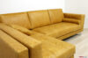 Gesteppte Sitze des modernen gelben Ledersofas