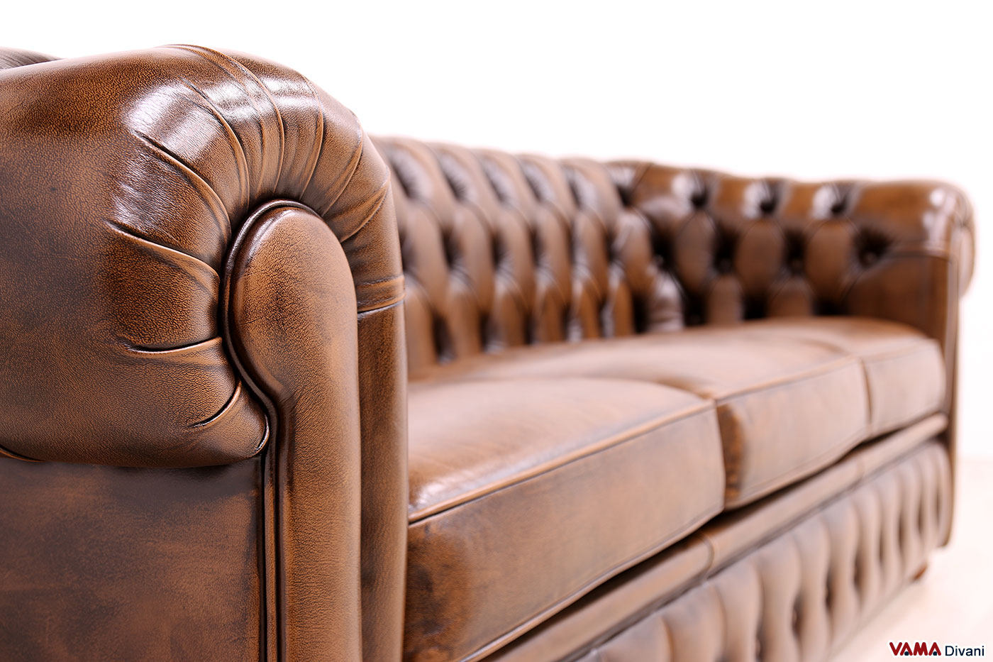 Klassische englische Chesterfield Sofa Armlehne