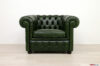 Vintage English Green Chester Sessel