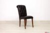 Brauner ledergepolsterter Chesterfield-Capitonné-Sessel
