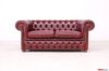 Chester Club 2-Sitzer rot vintage Ledersofa