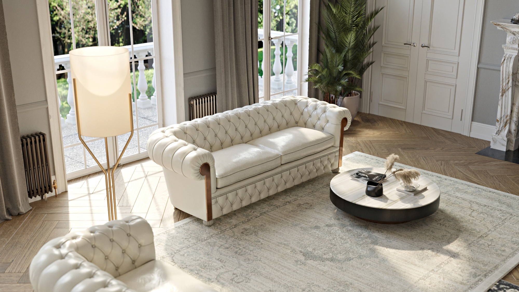 Chesterfield Sofa Aurum 2020 mit Metallfronten