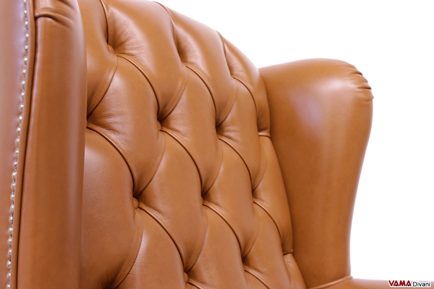 Cognacfarbener Leder-Chefsessel Executive